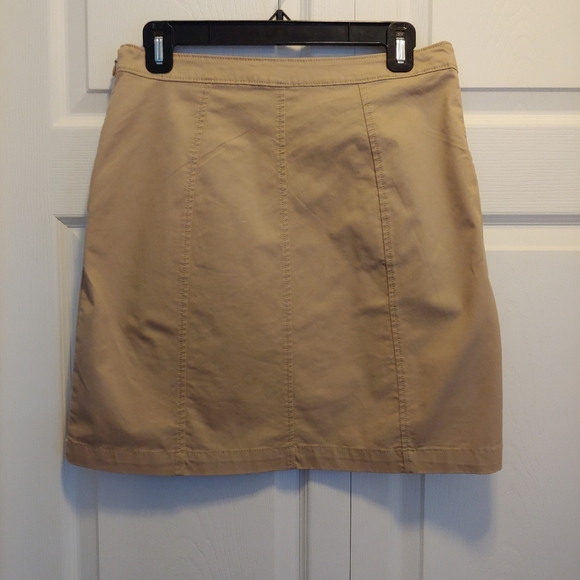 NWT Banana Republic Button Pocket Golden Khaki Skirt - Picture 2 of 6